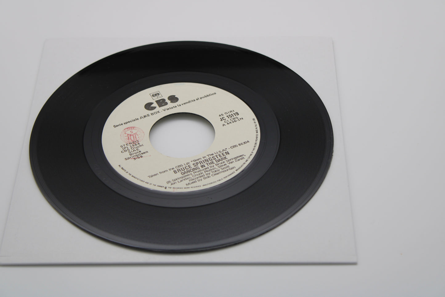 Bruce Springsteen 45 Record - Dancing in the Dark - Italy Import 1984 Original