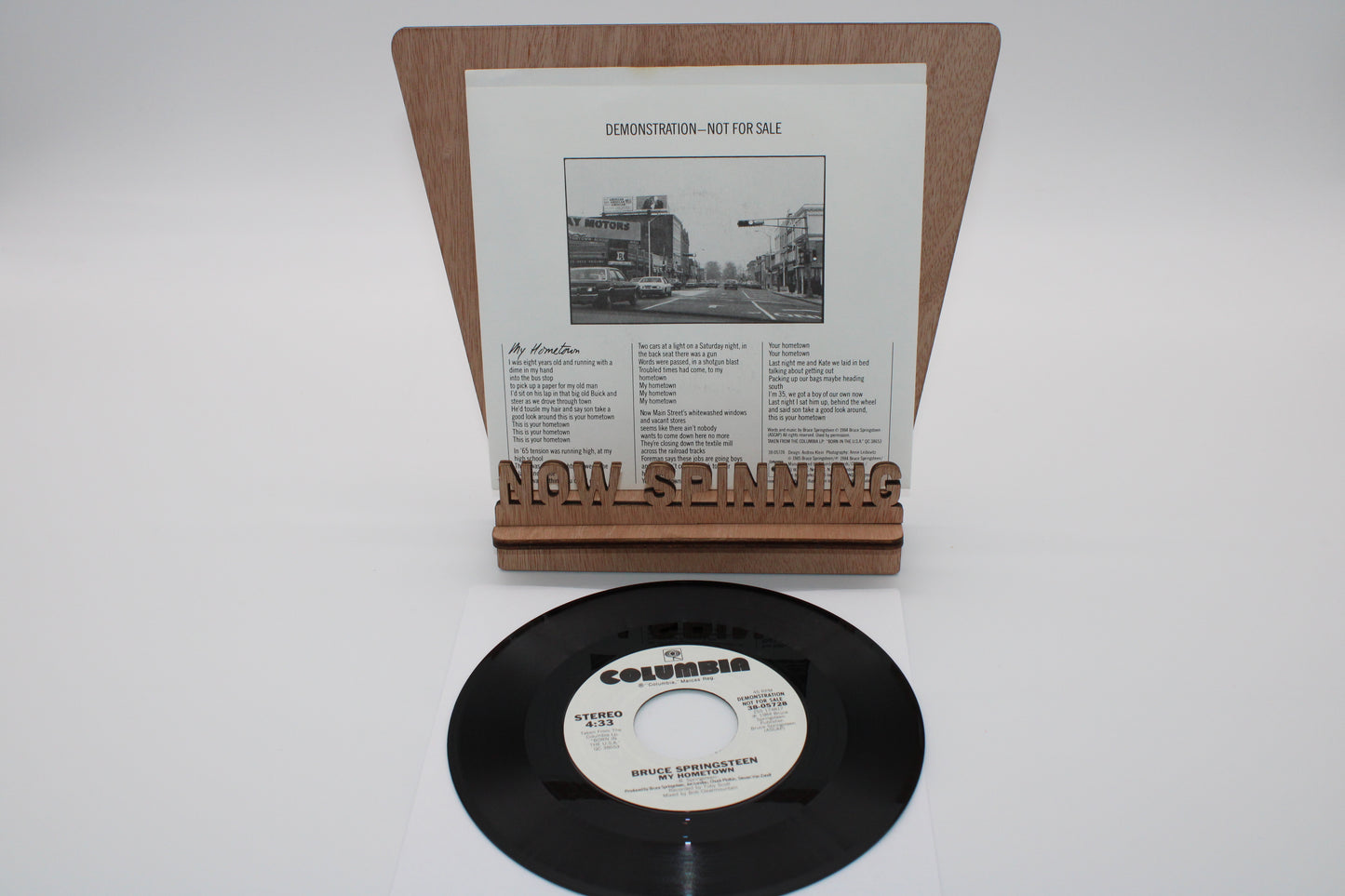 Bruce Springsteen - 45 Record - Promo "Demonstration Not For Sale" My Hometown