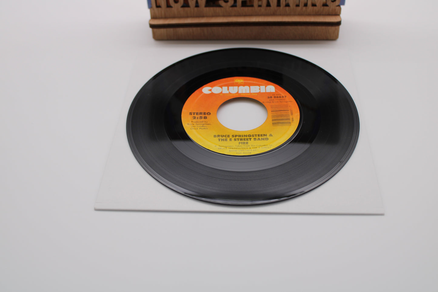 Bruce Springsteen - 45 Record - "Fire" + Picture Sleeve + Lyrics 1986