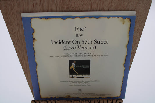 Bruce Springsteen - 45 Record - "Fire" + Picture Sleeve + Lyrics 1986