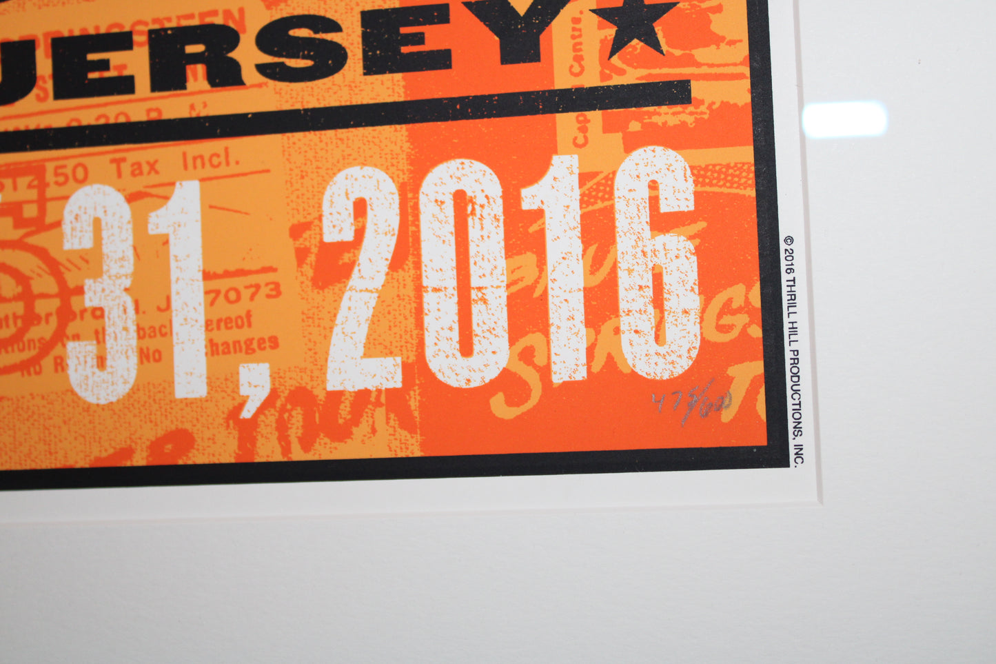 Bruce Springsteen - Original Lithograph - The River Tour 2016 New Jersey - Collectible Limited Edition - Numbered