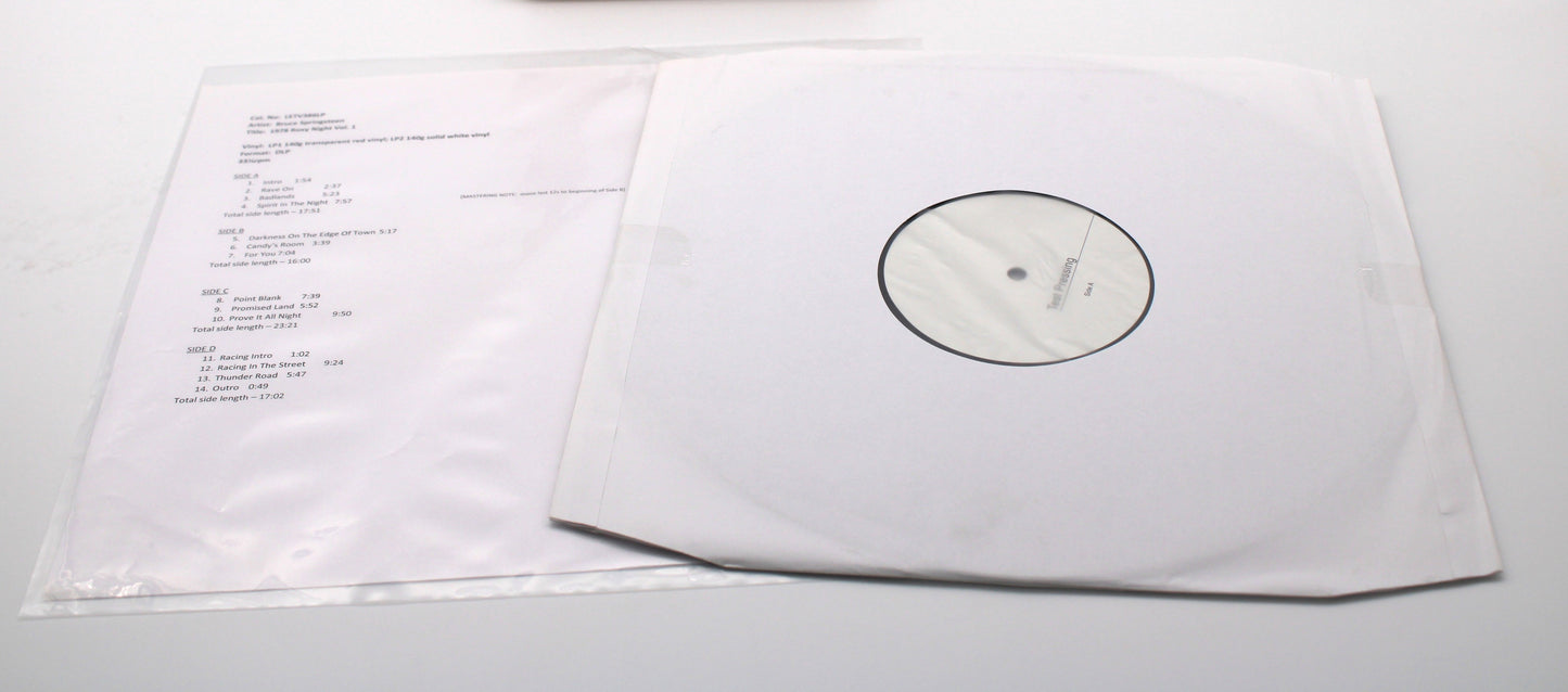 Bruce Springsteen ROXY NIGHT 1978 TEST PRESS 2LP Unofficial 94.7/KMET Live Broadcast - LET THEM EAT VINYL