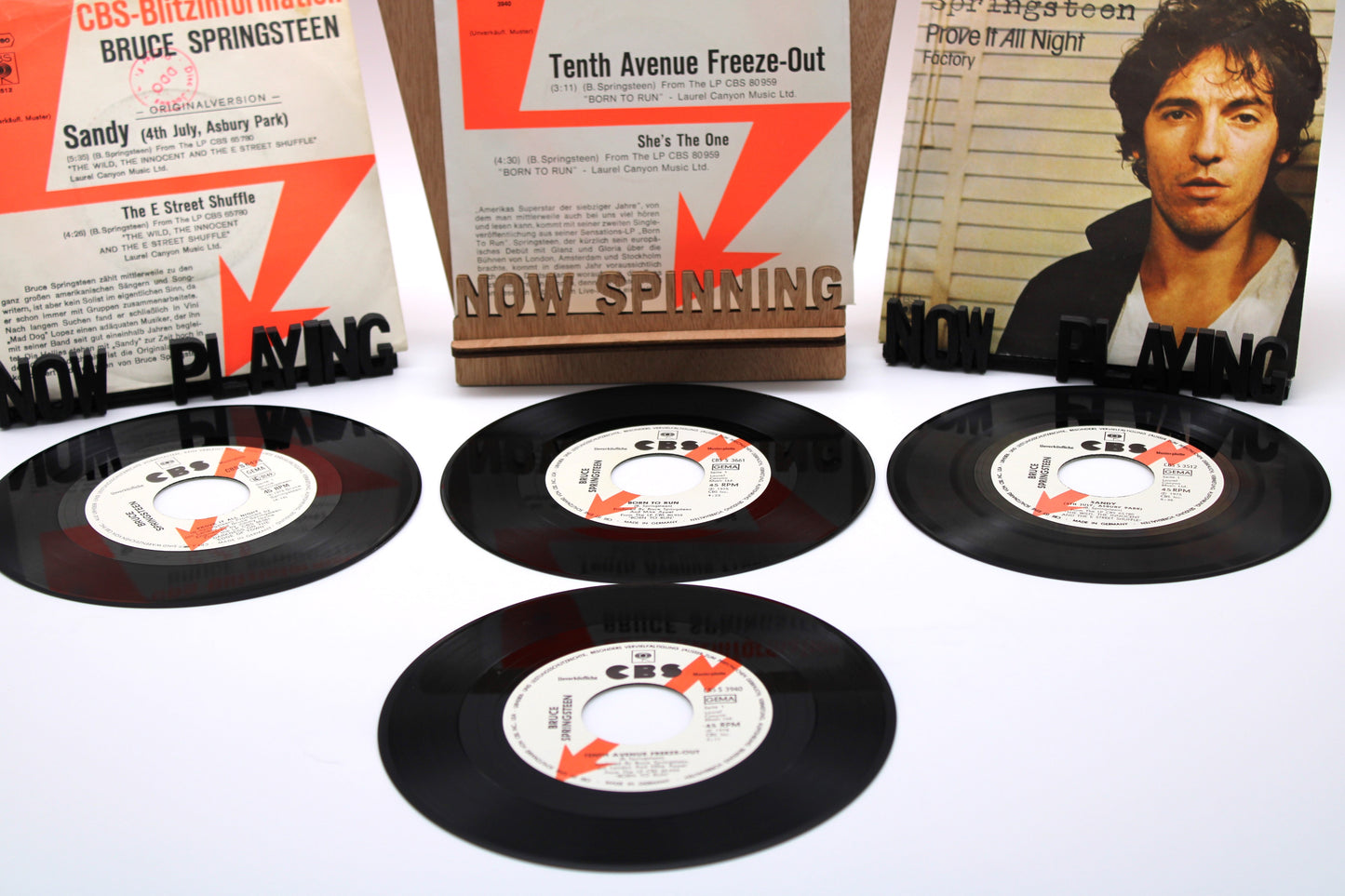 Bruce Springsteen & ESB – Rare German collection of 45s Blitzinformation 7" Promo 45 Records