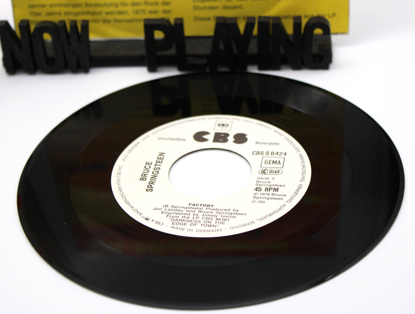 Bruce Springsteen & ESB – Rare German collection of 45s Blitzinformation 7" Promo 45 Records