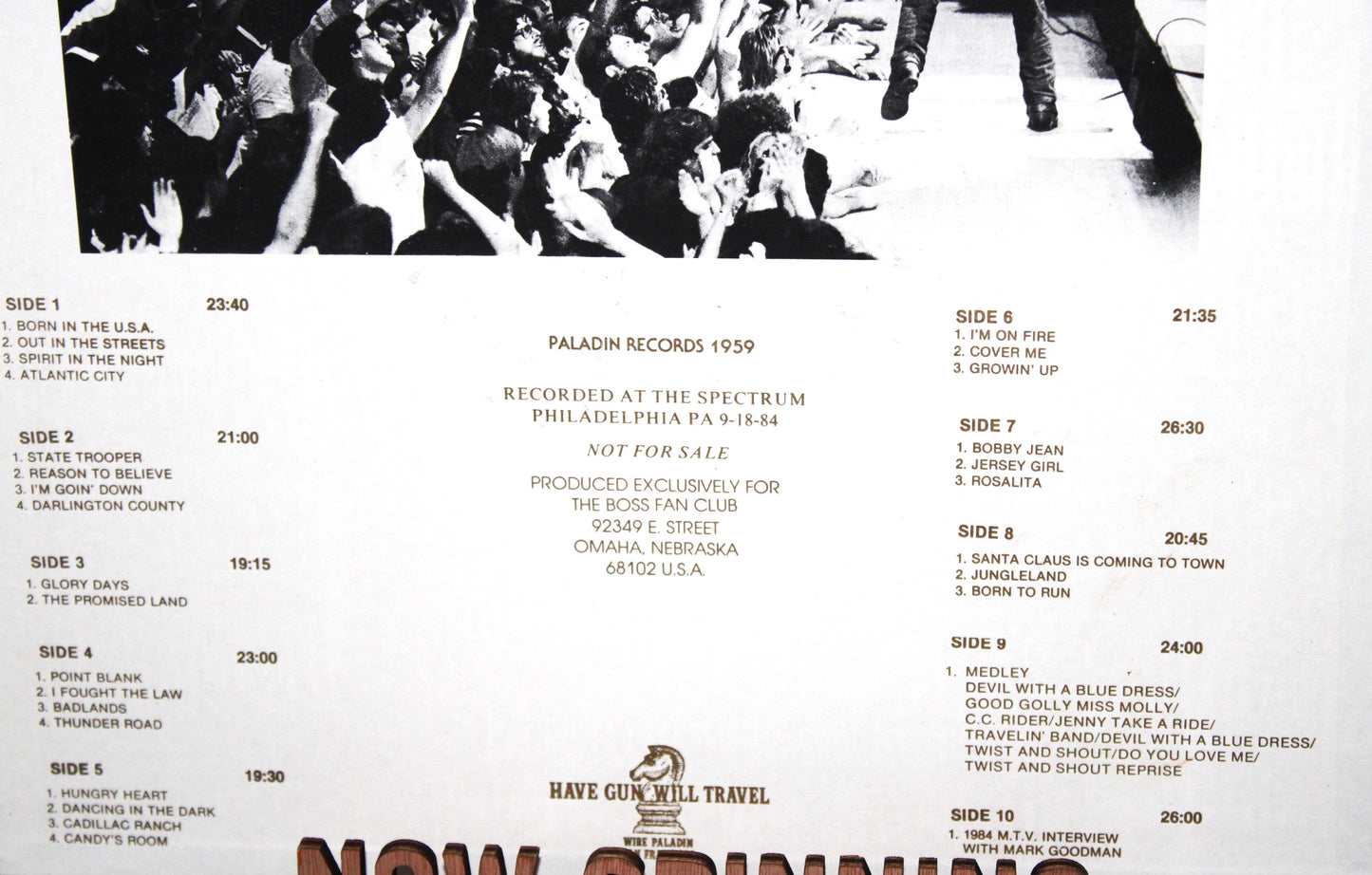 Bruce Springsteen "This Guns For Hire" 5 LP Record Box Set Near Mint - Live at Spectrum