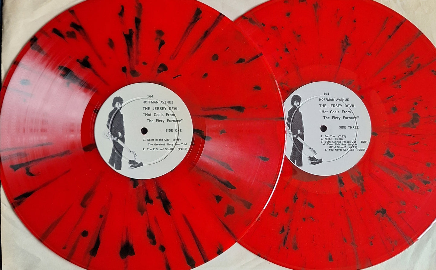 Bruce Springsteen - The Jersey Devil - Hot Coals - RED SPLATTER VINYL 1976 - LIVE BOOT RARE (COOL)