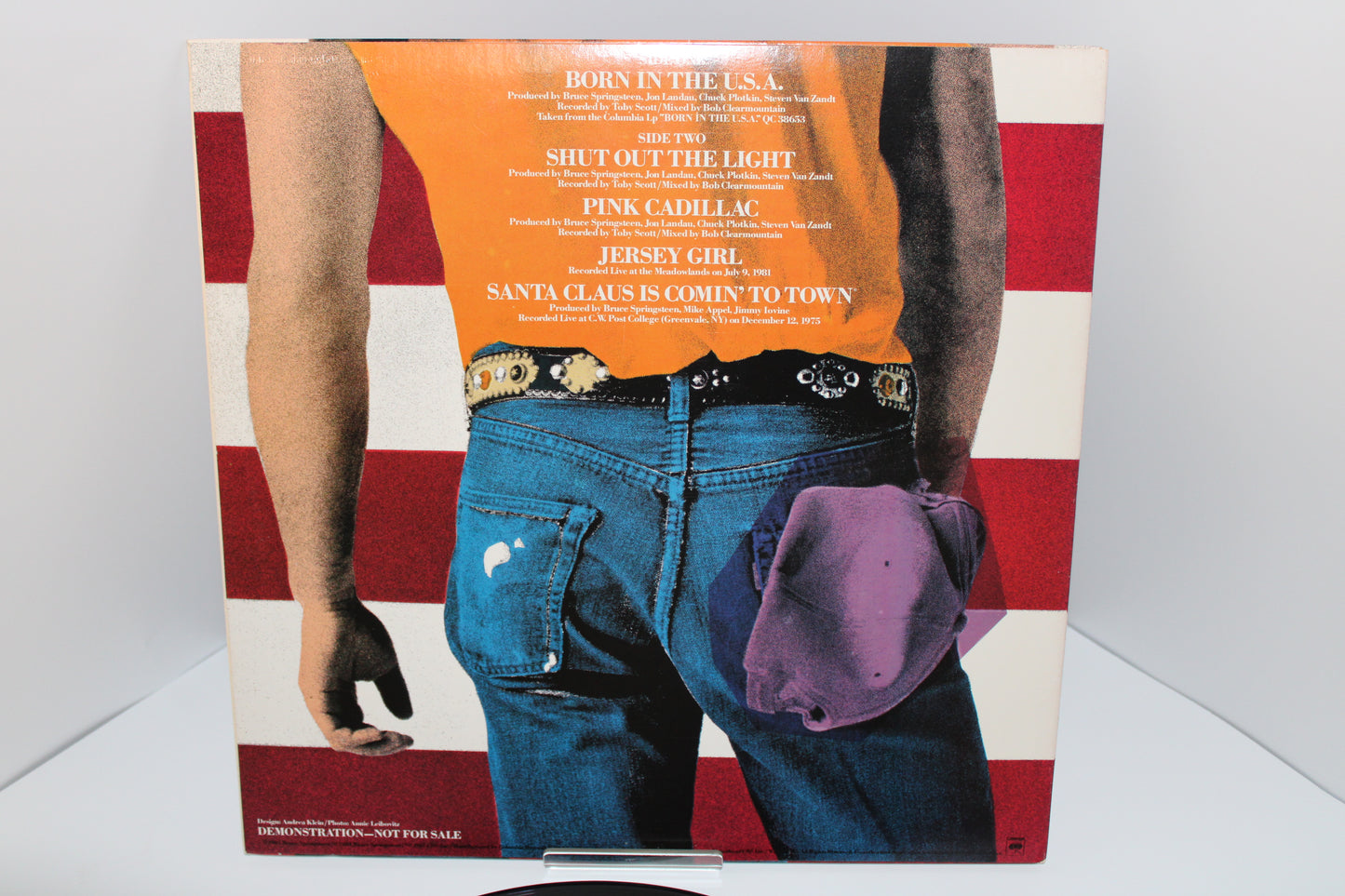 Bruce Springsteen - Promo Vinyl 12" - BITUSA "Demonstration Not For Sale" Embossed Gold Stamp