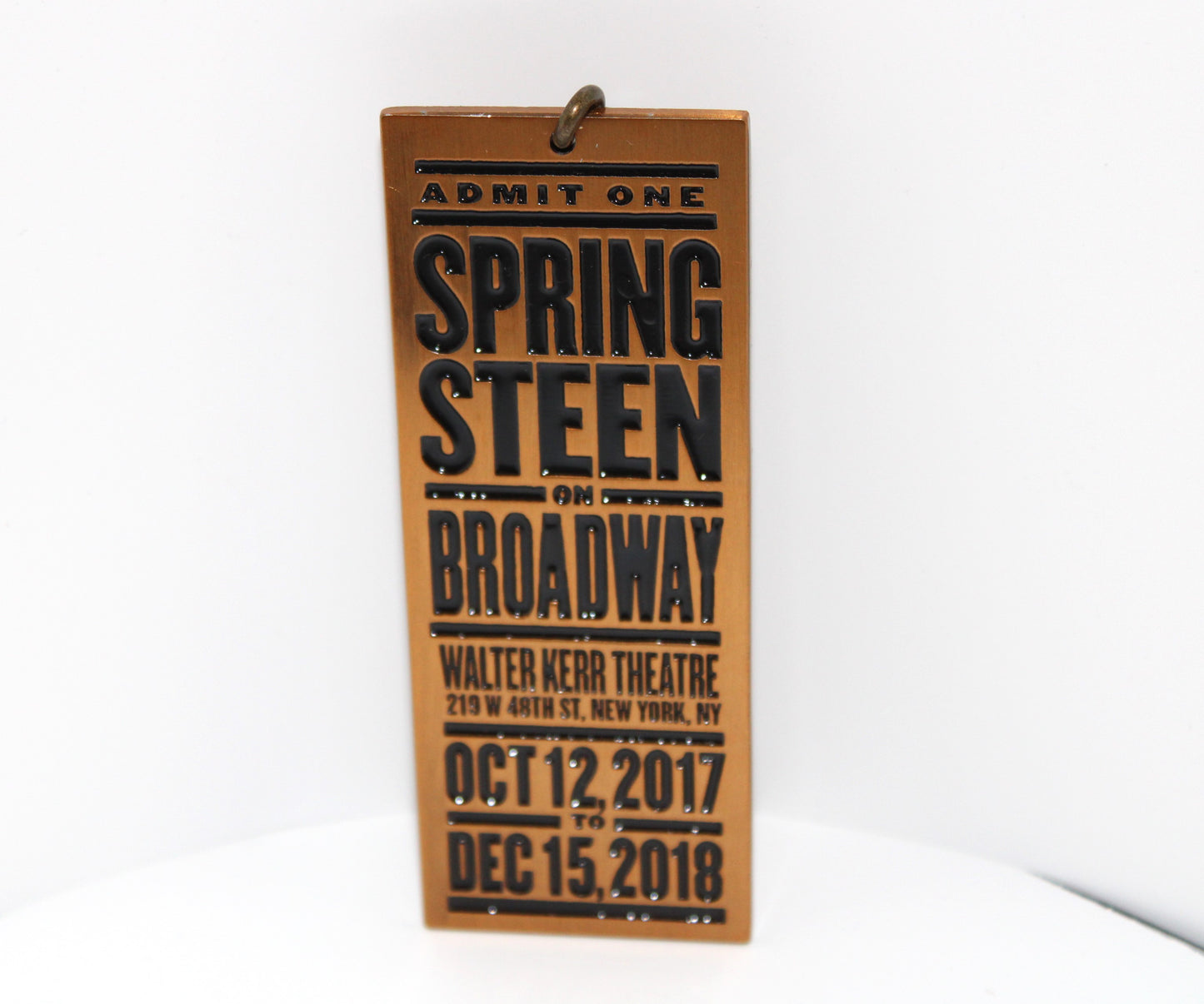 Bruce Springsteen - SPRINGSEEN ON BROADWAY - Keychain - Authentic Thrill Hill memorabilia - brand new