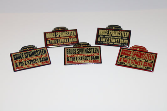 Bruce Springsteen - Giants Stadium Badges/Pins Final Shows COMPLETE Set of 5!