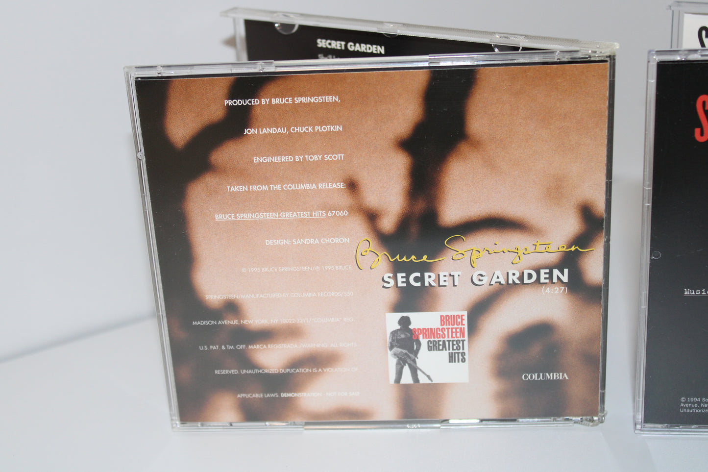 Bruce Springsteen - Near Mint Maxi Single CDs - Secret Garden, Streets of Philadelphia, Dead Man Walking