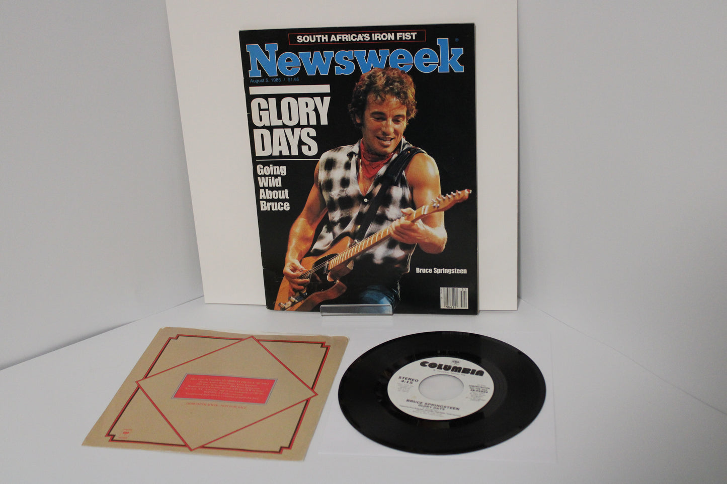 Bruce Springsteen - Original Newsweek Glory Days Magazine & Glory Days DEMO 45/7" Vinyl Record