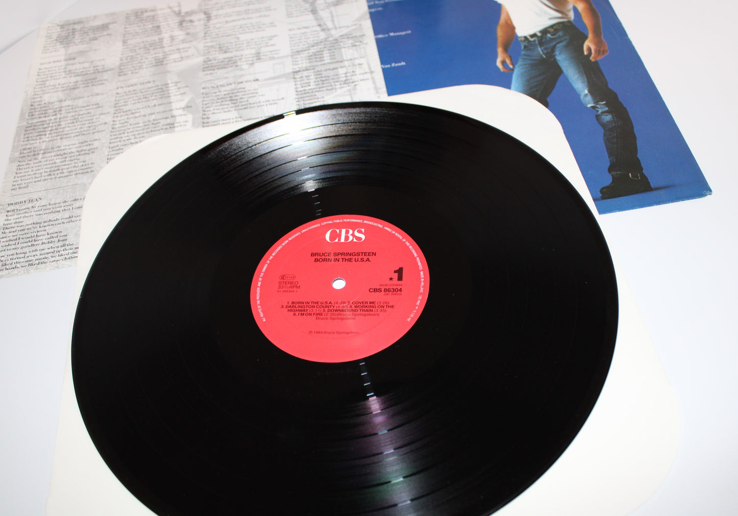 Bruce Springsteen "Born in the USA" Viny 1984 w/Hype Sticker UK import Excellent+