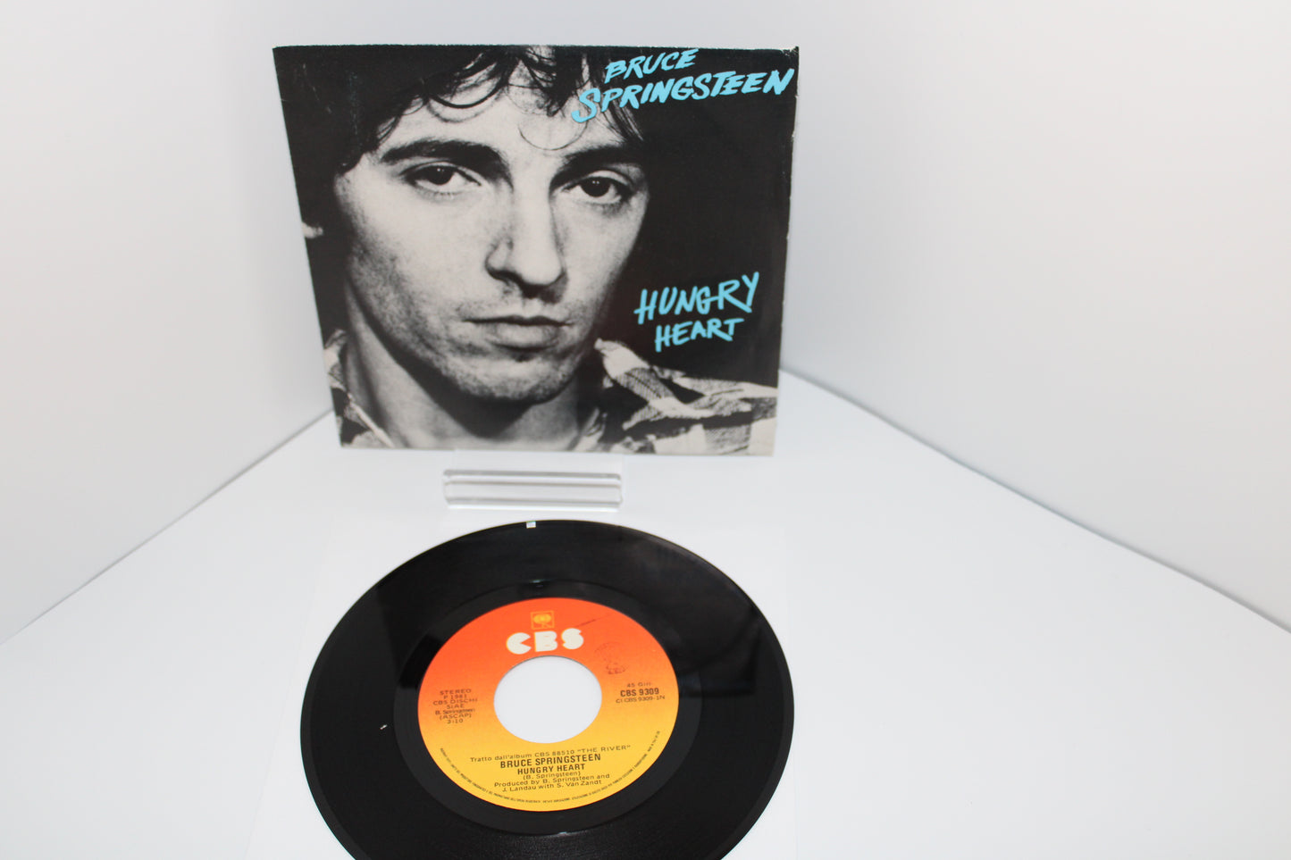 Bruce Springsteen ITALY IMPORT Hungry Heart & Held Up Without A Gun - 45 Record with Picture Sleeve