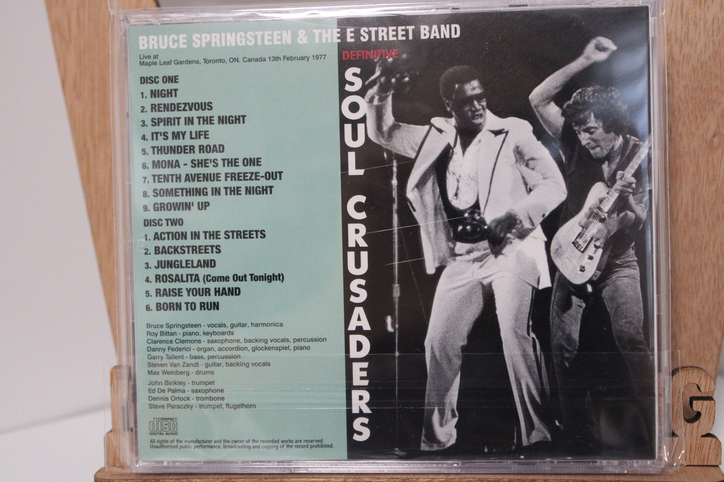 Bruce Springsteen 2 CDs - Live at Maple Leaf Gardens, Toronto 1977 "Soul Crusaders" Unofficial