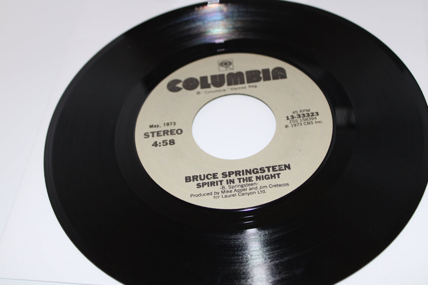 Bruce Springsteen Born to Run & Spirit in the Night - 45 Record Near Mint Collectible