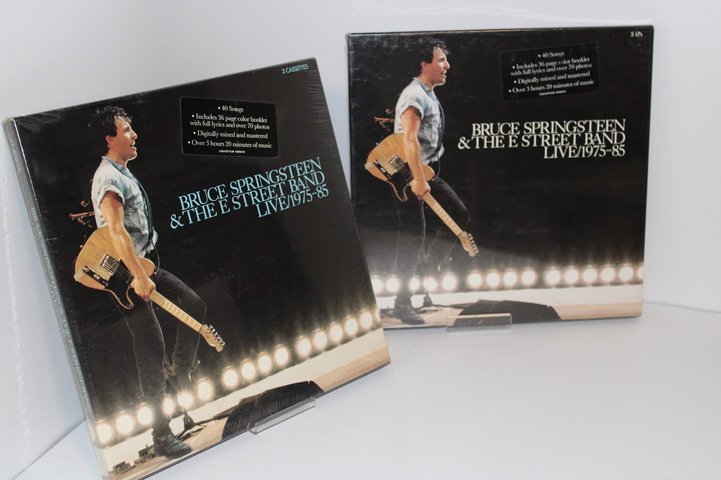 Bruce Springsteen SEALED Live 1975-85 SEALED Bundle 5LP Vinyl Box Set & SEALED 3 Cassette Tape Box Sets