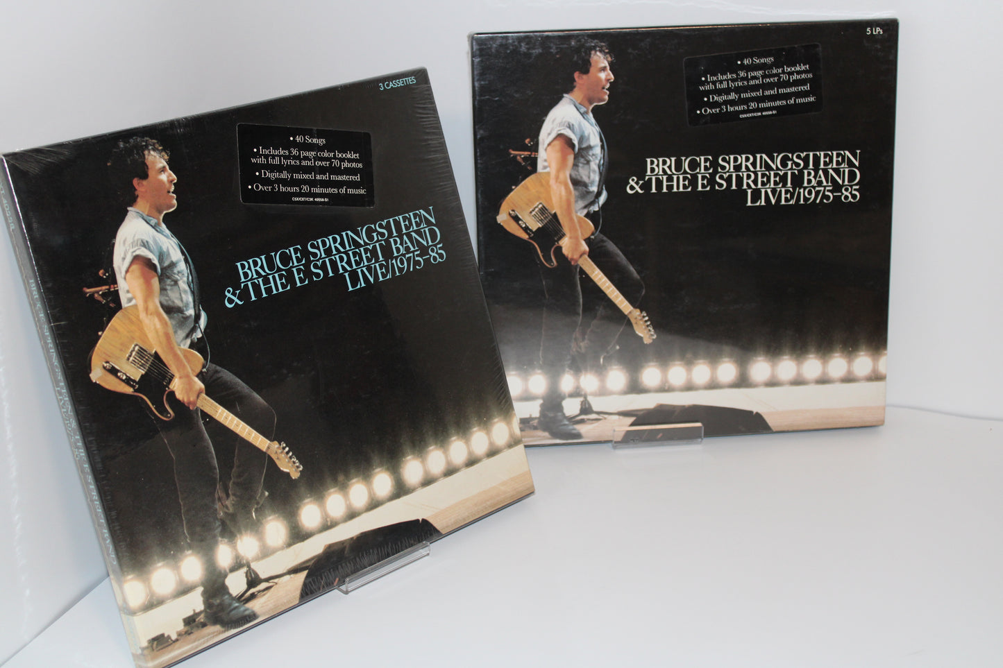 Bruce Springsteen SEALED Live 1975-85 SEALED Bundle 5LP Vinyl Box Set & SEALED 3 Cassette Tape Box Sets