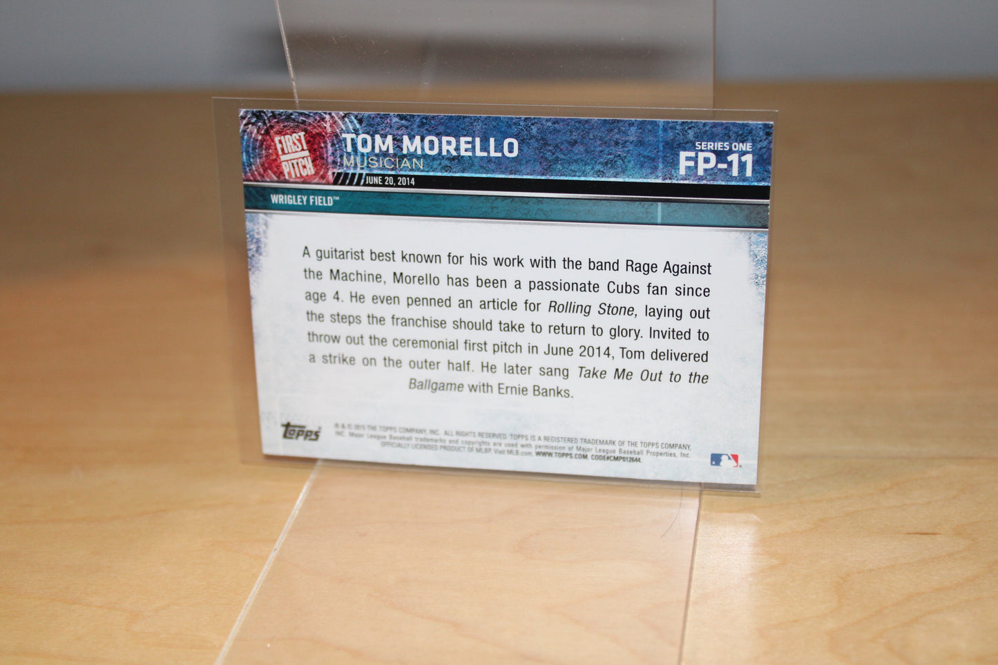 Trading Card Tom Morella - Topps First Pitch Official June 20, 2014