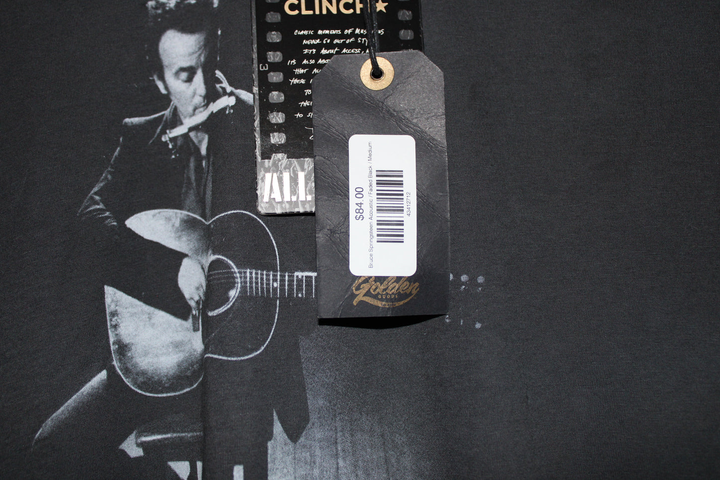 Bruce Springsteen - Danny Clinch T-Shirt - Clinch Original New with Tag