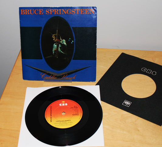 Bruce Springsteen 7"Vinyl CADILLAC RANCH & WRECK ON THE HIGHWAY - UK/Picture Sleeve 1980 Original Release