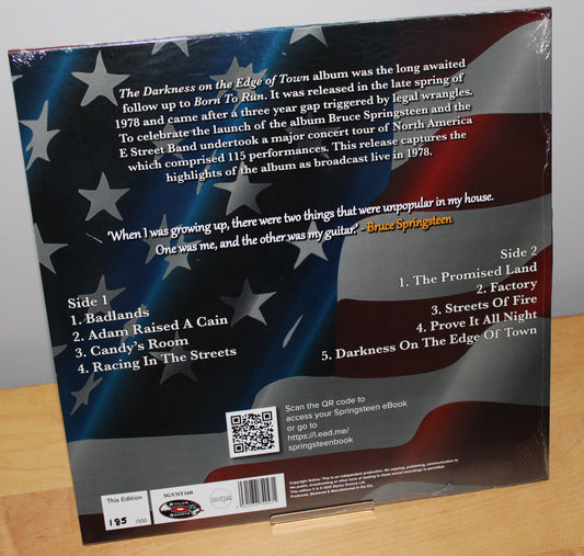 SEALED "THE DARKNESS TOUR '78" RED SPLATTER LP 12" RECORD, NUMBERED, 2025 RELEASE - LIVE BROADCAST (