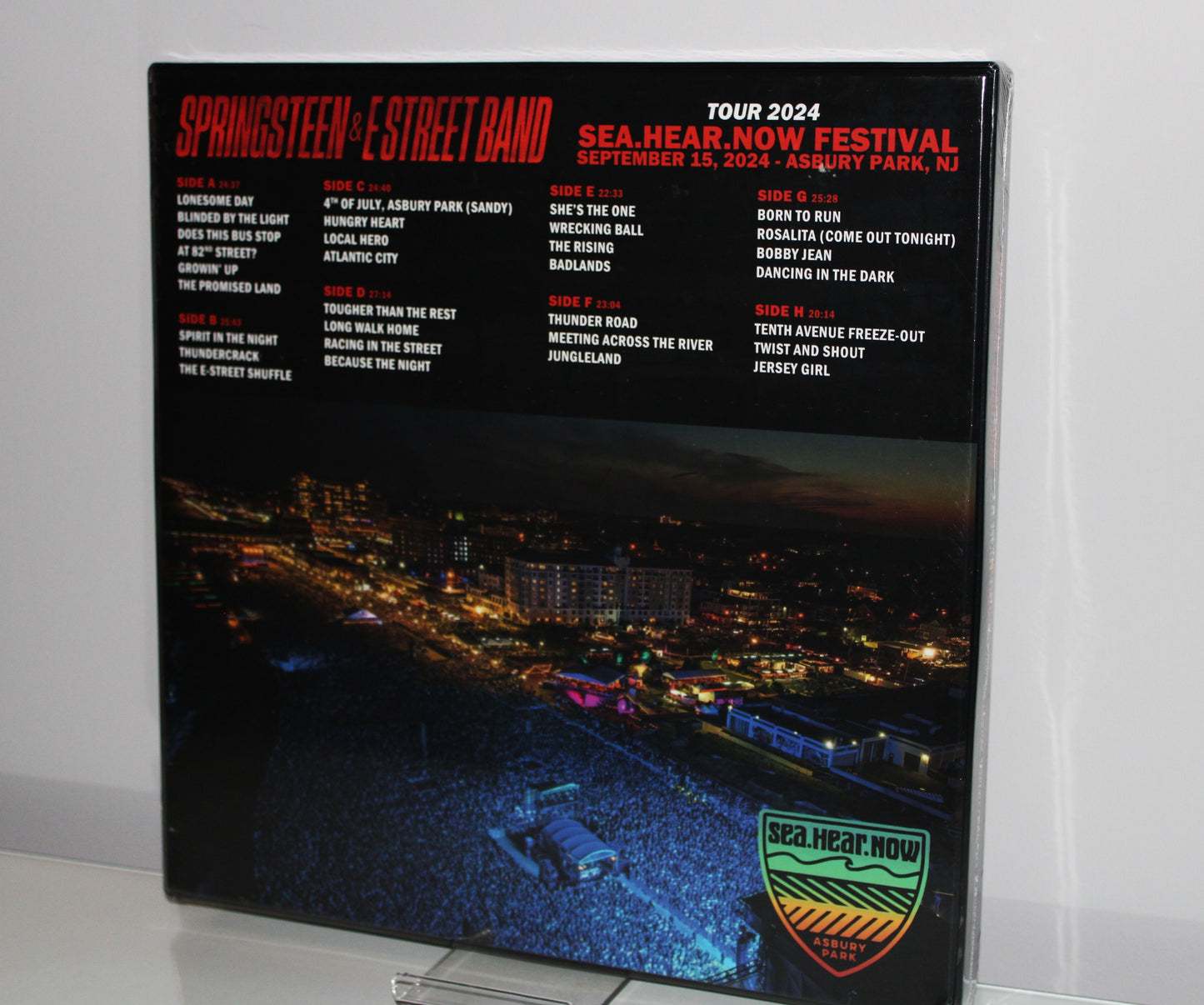 SPRINGSTEEN & E-STREET #16/300 “SEA HEAR NOW” 4 LP SEALED BOX SET Asbury Park, LTD. ED., 4 Records UOF