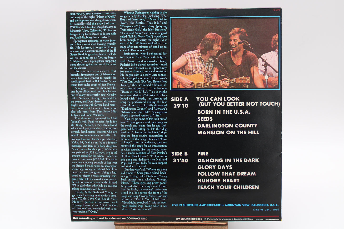 Bruce Springsteen - You Better Not Touch - Unofficial Bootleg Vinyl LP - Live 1986 Concert