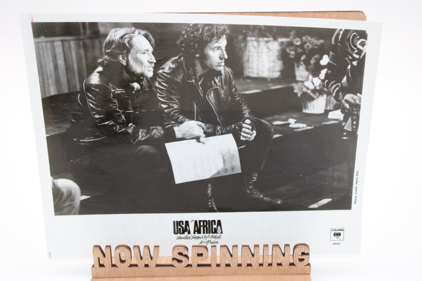 Bruce Springsteen & Willie Nelson - Original Columbia Promo Photo - We Are The World