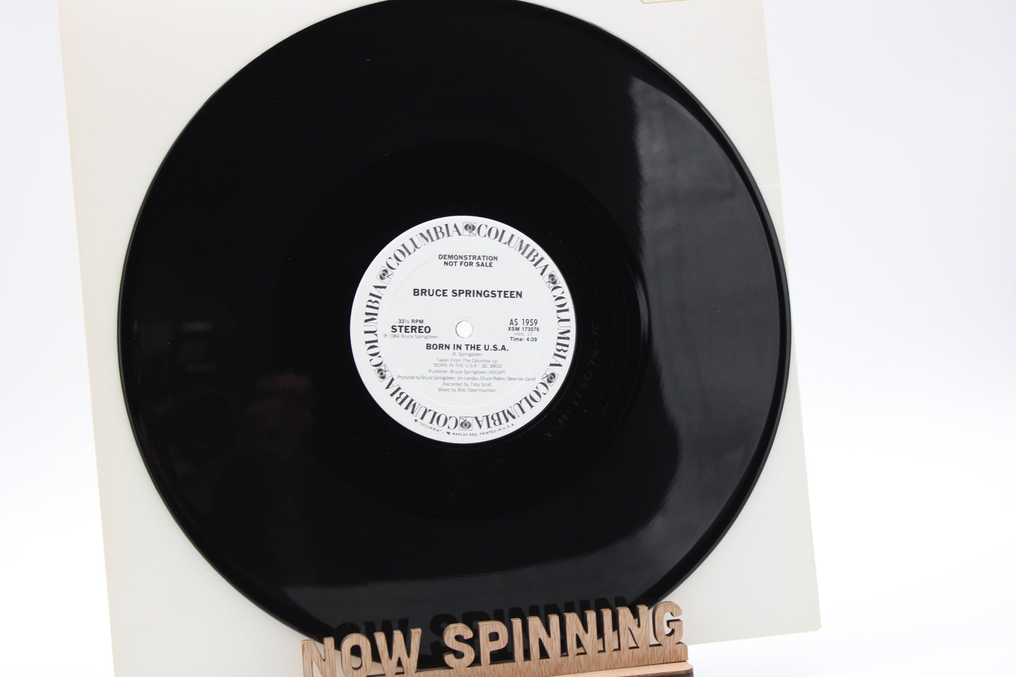 Bruce Springsteen 12" Born In The USA Columbia White Label Demo Vinyl Near Mint w/Gold Stamp