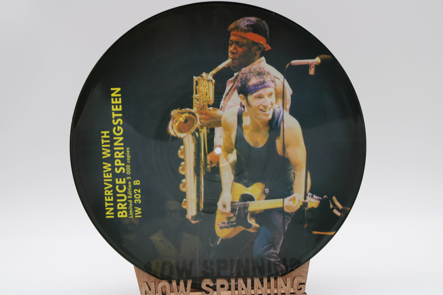 Bruce Springsteen Unofficial Vinyl Interview Picture Disc with Bruce Springsteen & Clarence Clemons Near Mint