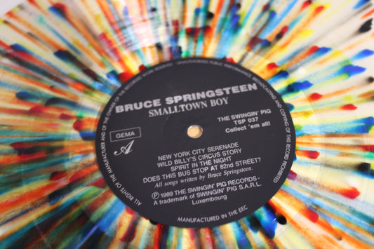 Bruce Springsteen "Smalltown Boy" Live at Main Point - The Swingin' Pig bootleg vinyl - splatter