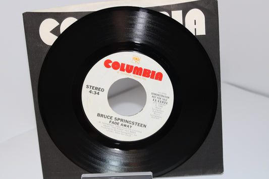 Bruce Springsteen - Fade Away single 45 vinyl record DEMO with WYKR stamp - collectible