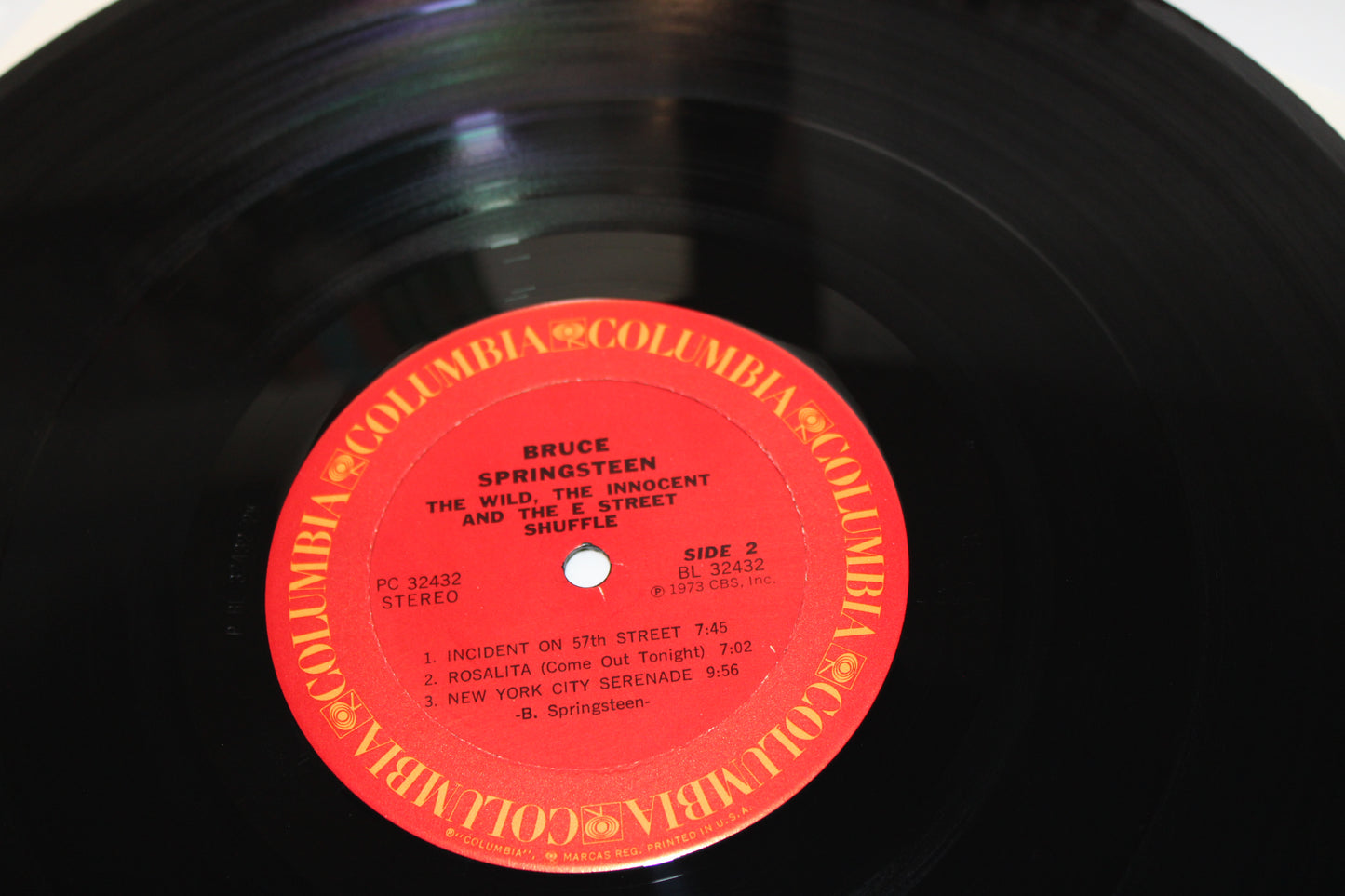 Bruce Springsteen The Wild, The Innocent & The E Street Shuffle. Promo Gold Stamp Vinyl & Lyrics