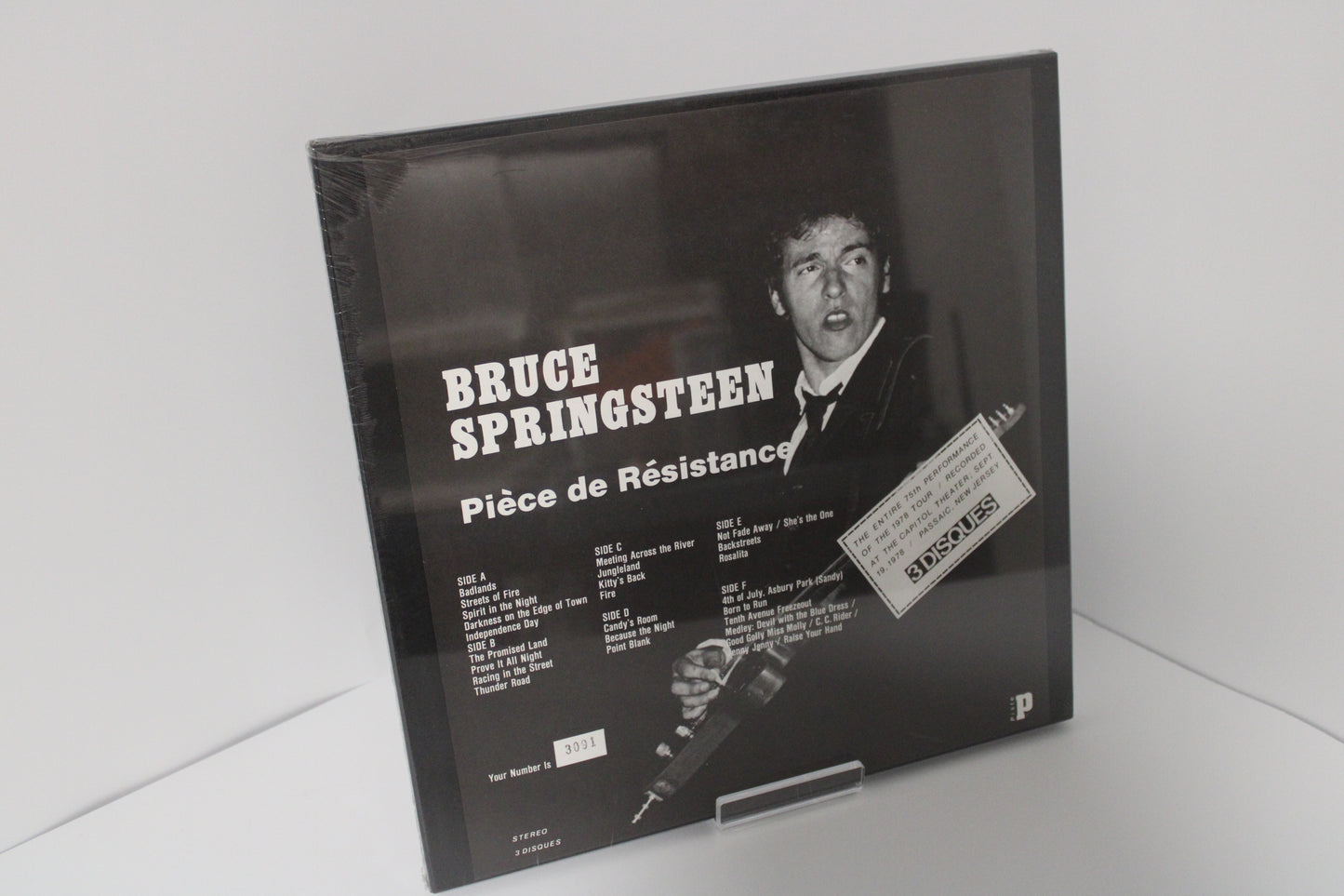 Bruce Springsteen – SEALED & NUMBERED - Pièce De Résistance Box Set 3 Vinyl LPs bootleg - Numbered- Live Capitol Theatre 1978