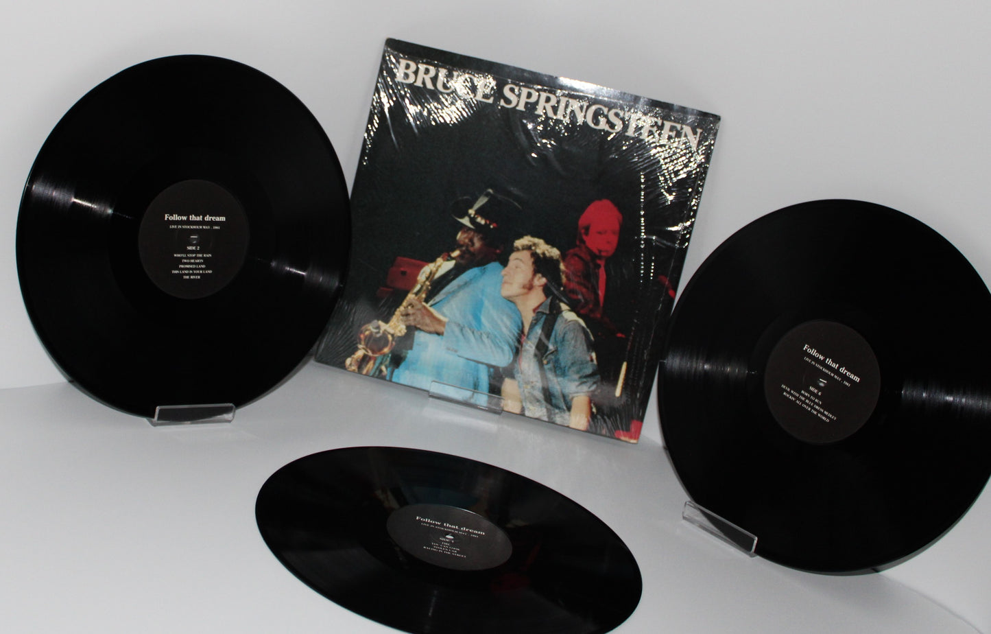 Bruce Springsteen "Follow That Dream" 3LPs Unofficial Vinyl Live in Sweden 1981 in Shrink Wrap