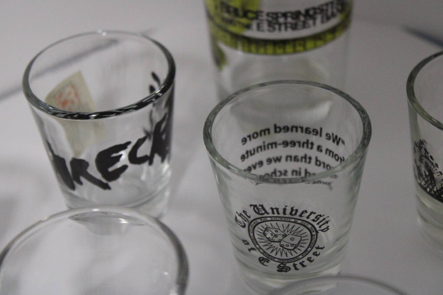 Bruce Springsteen ORIGINAL Shot Glass bundle - 8 Shot Glasses