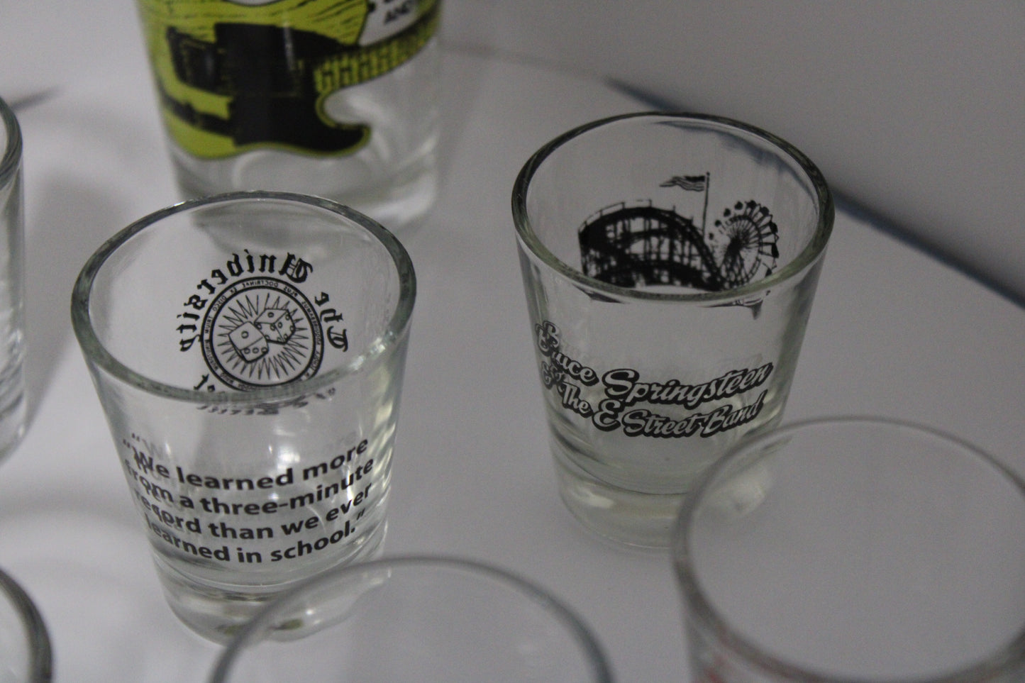 Bruce Springsteen ORIGINAL Shot Glass bundle - 8 Shot Glasses