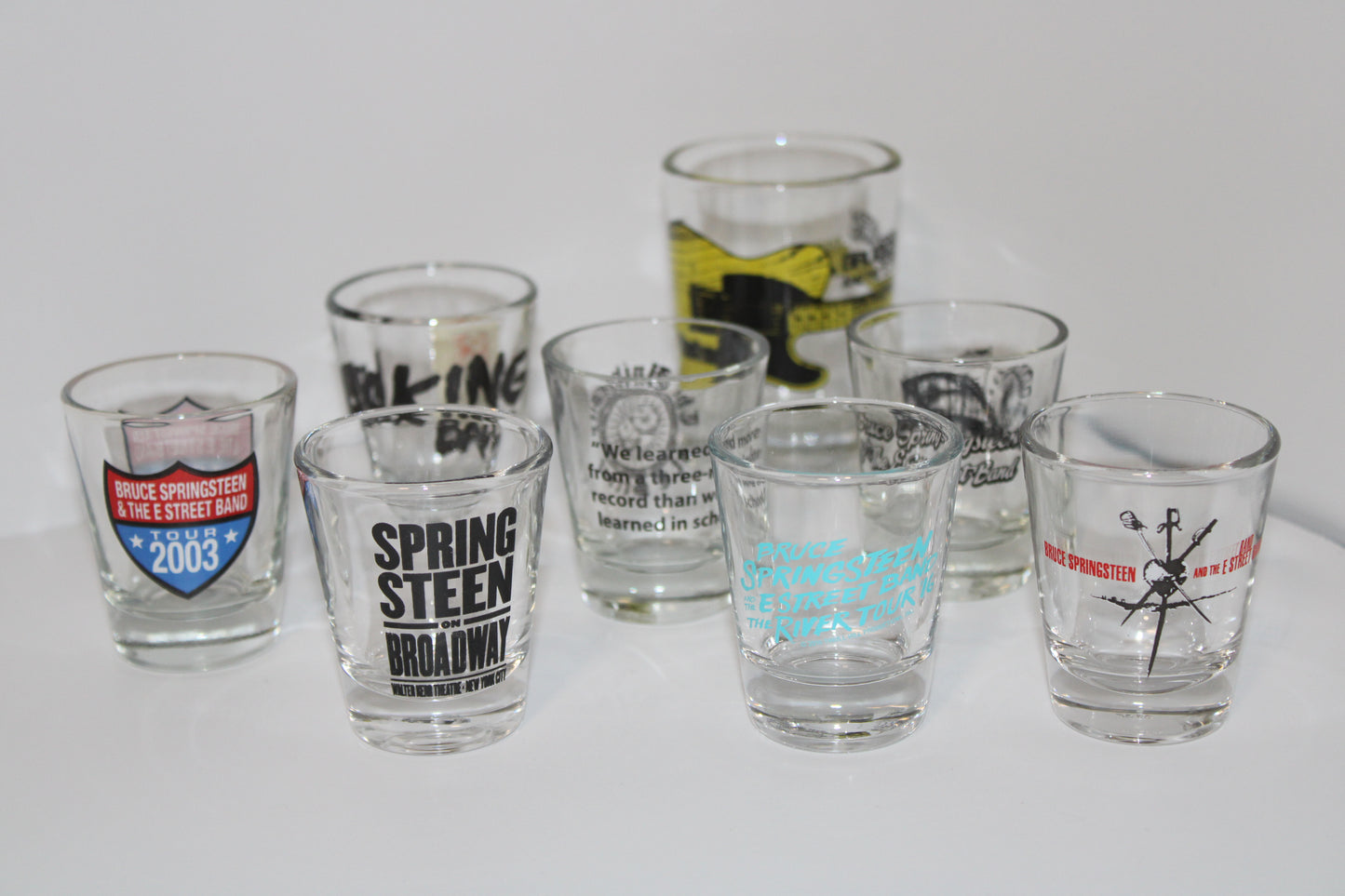 Bruce Springsteen ORIGINAL Shot Glass bundle - 8 Shot Glasses