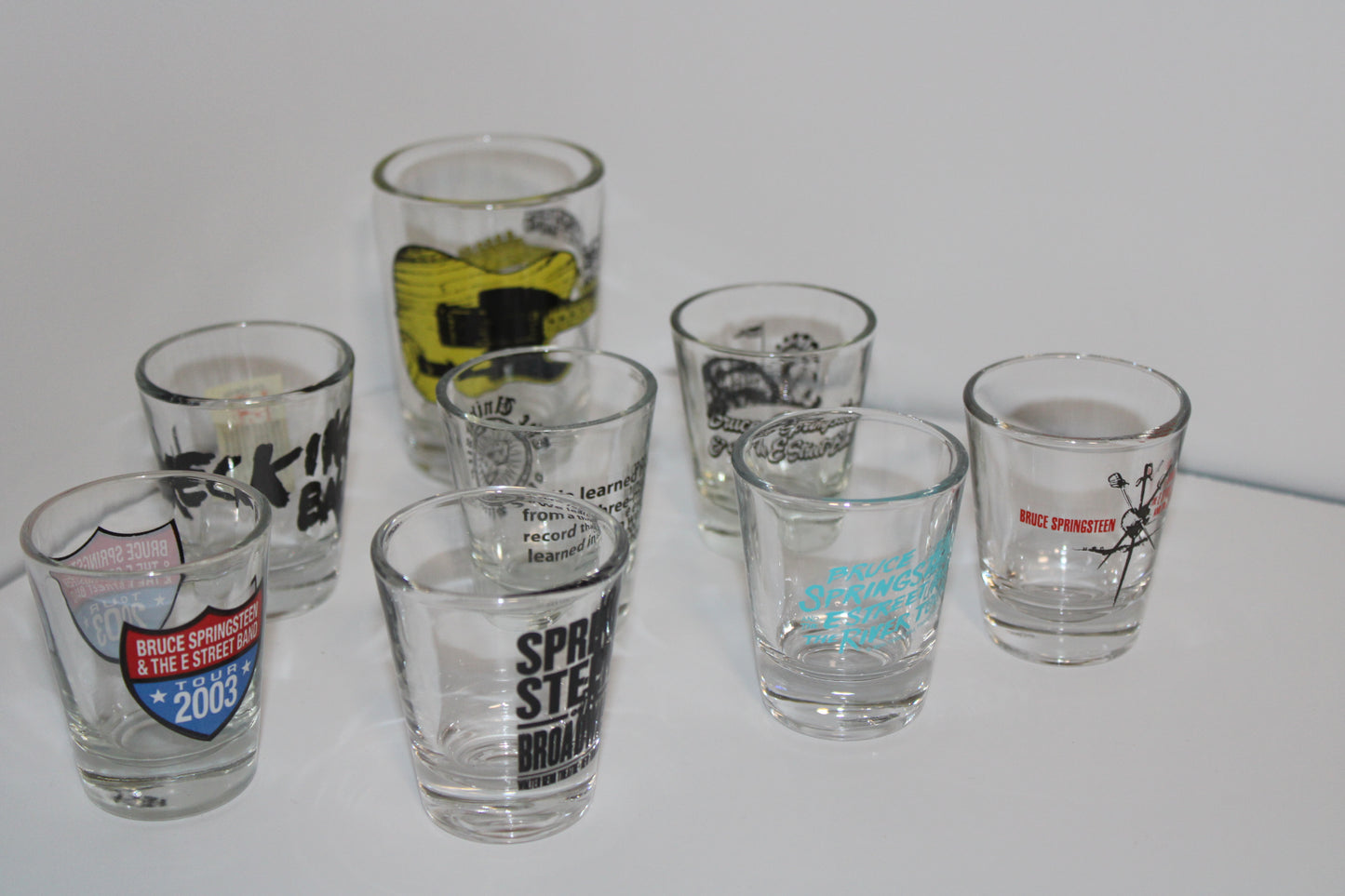 Bruce Springsteen ORIGINAL Shot Glass bundle - 8 Shot Glasses