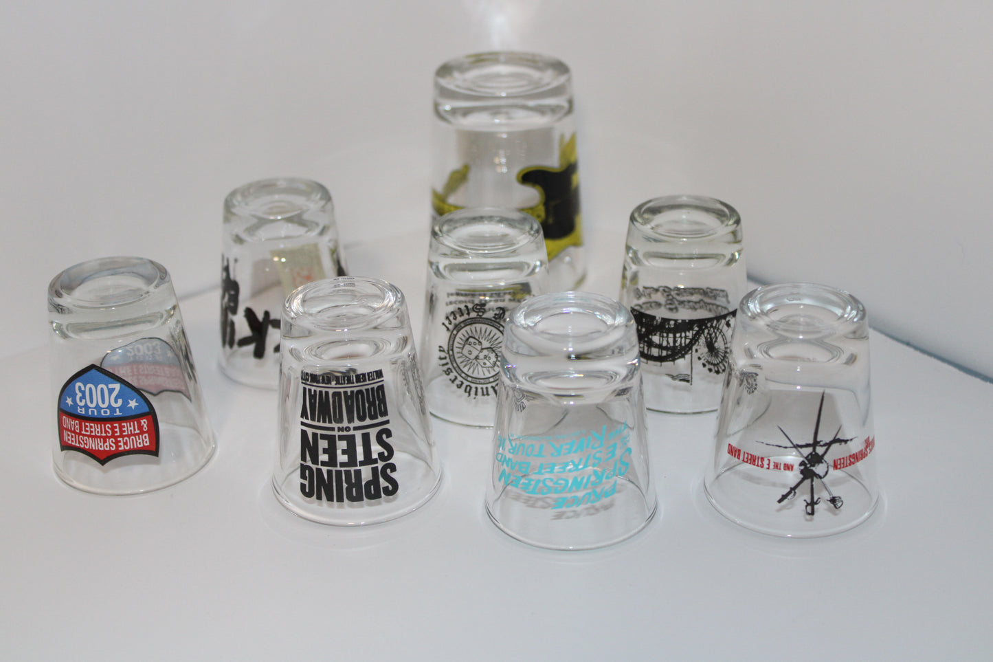 Bruce Springsteen ORIGINAL Shot Glass bundle - 8 Shot Glasses