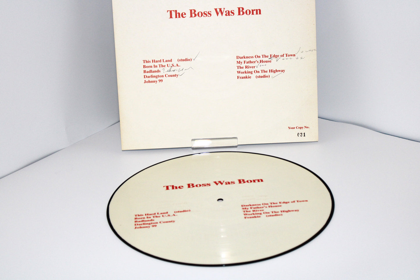 Bruce Springsteen -The Boss Was Born 12" Vinyl Live Newcastle, St James Park, UK 1985 BLV