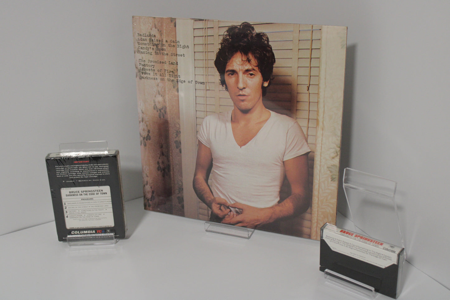 Bruce Springsteen - SEALED - Darkness On The Edge Of Town Vinyl, 8-Track and Cassette Bundle