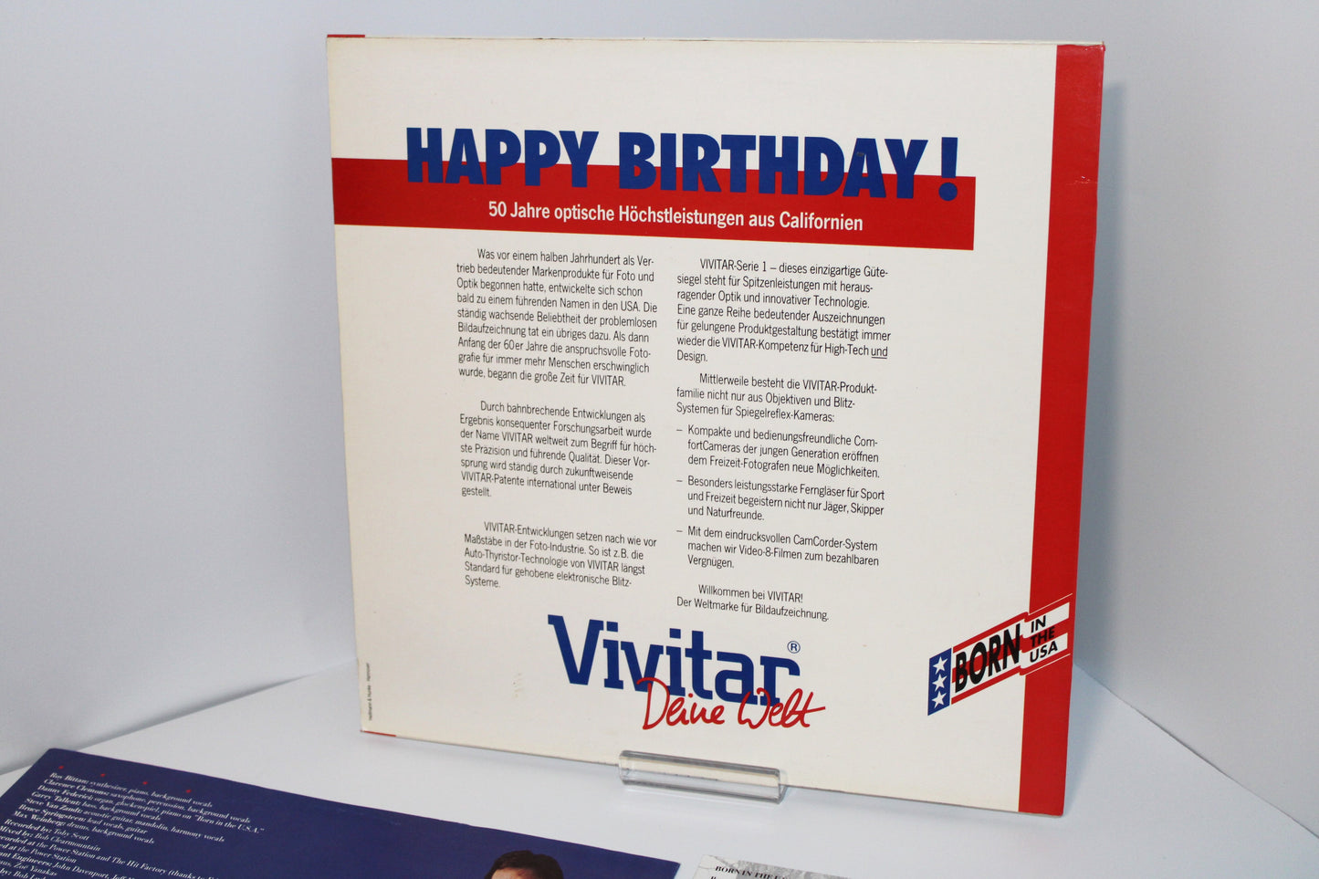 Bruce Springsteen - Born In The U.S.A. Vinyl Album - Vivitar 50th Anniversary collectible - Germany