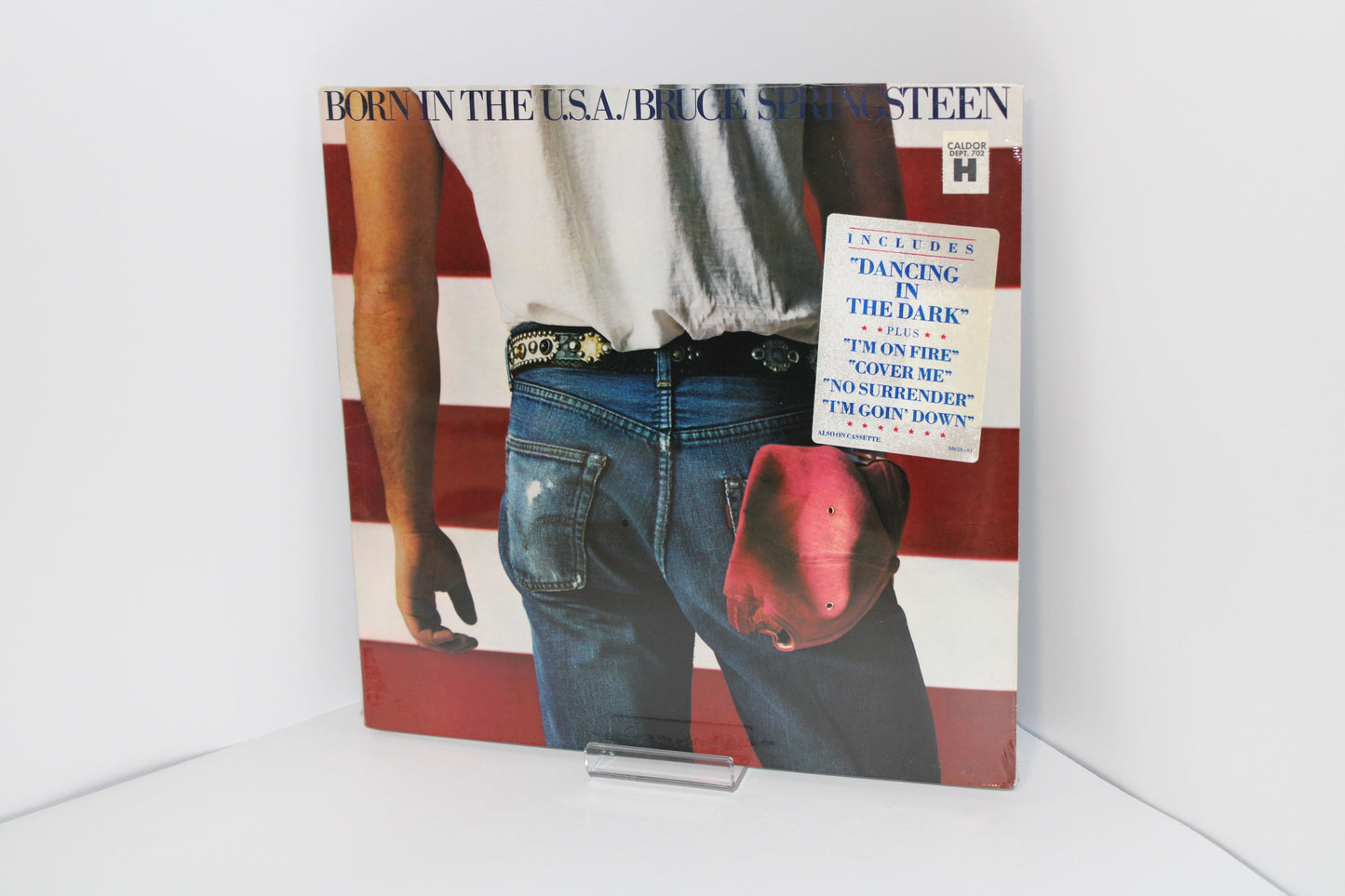 Bruce Springsteen - SEALED - Born in the USA Original Vinyl 1984 w/White Hype Sticker & Caldor Sticker!