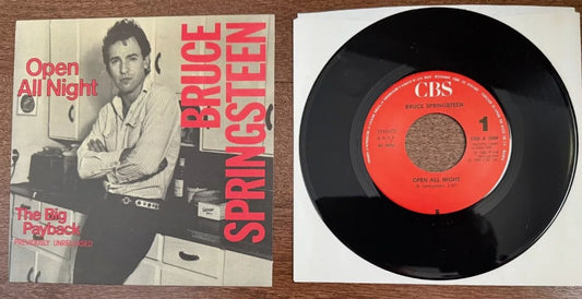 Bruce Springsteen "Open All Night" & "The Big Payback" 45 Record with Picture Sleeve