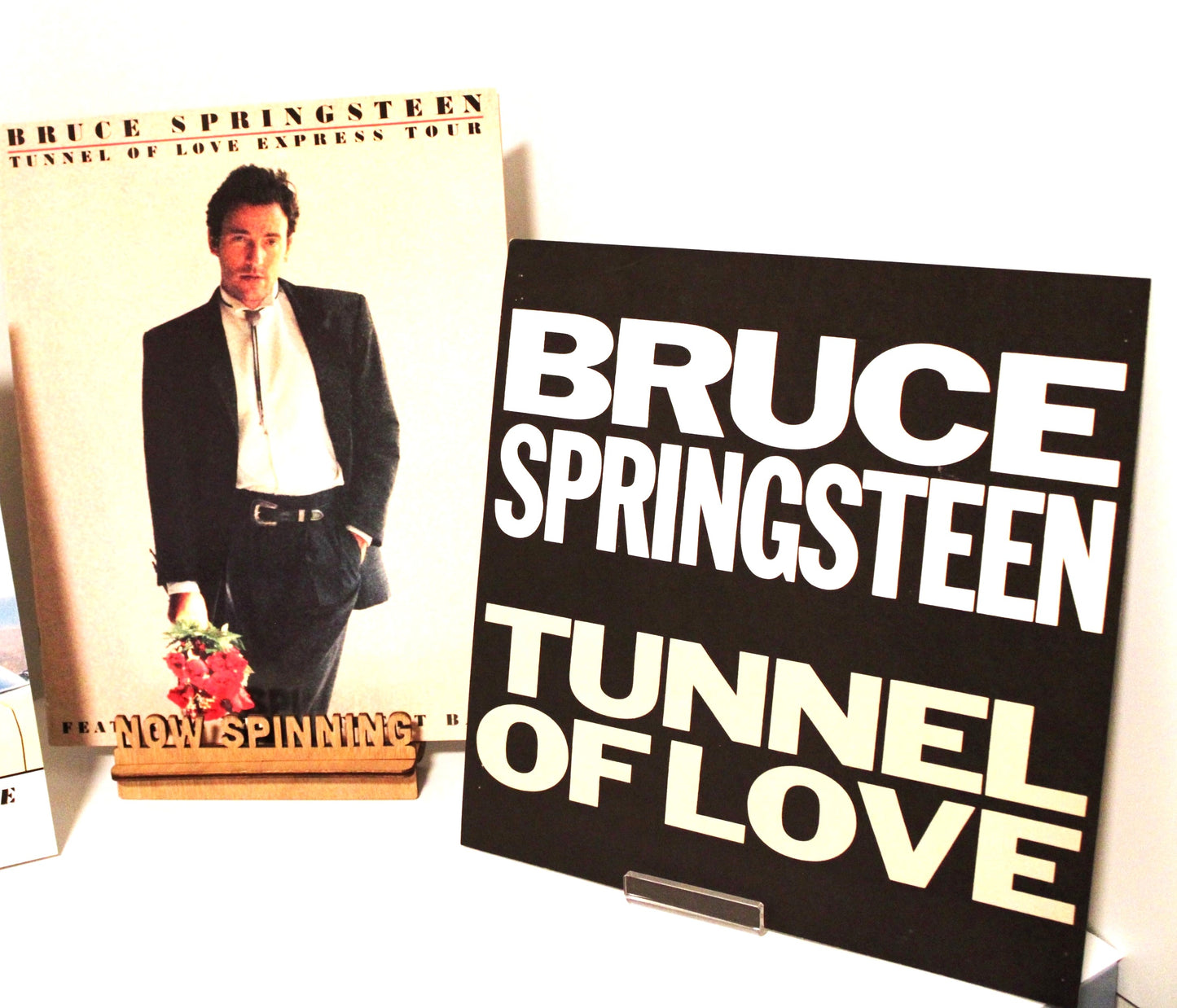 Bruce Springsteen - Tunnel of Love - Concert Tour Memorabilia and 2 Poster Window Display