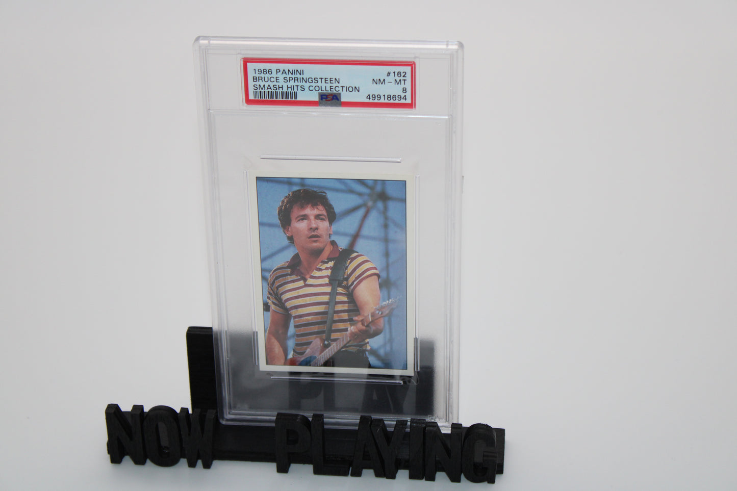 Panini - Bruce Springsteen 1986 Smash Hits Collection #162 NM-MT PSA graded 8 / none higher
