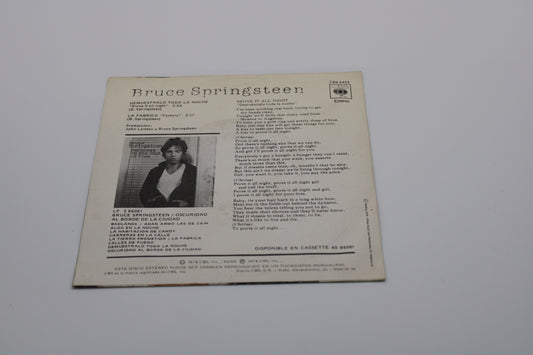Bruce Springsteen 45 record - Prove it All Night import with Picture Sleeve