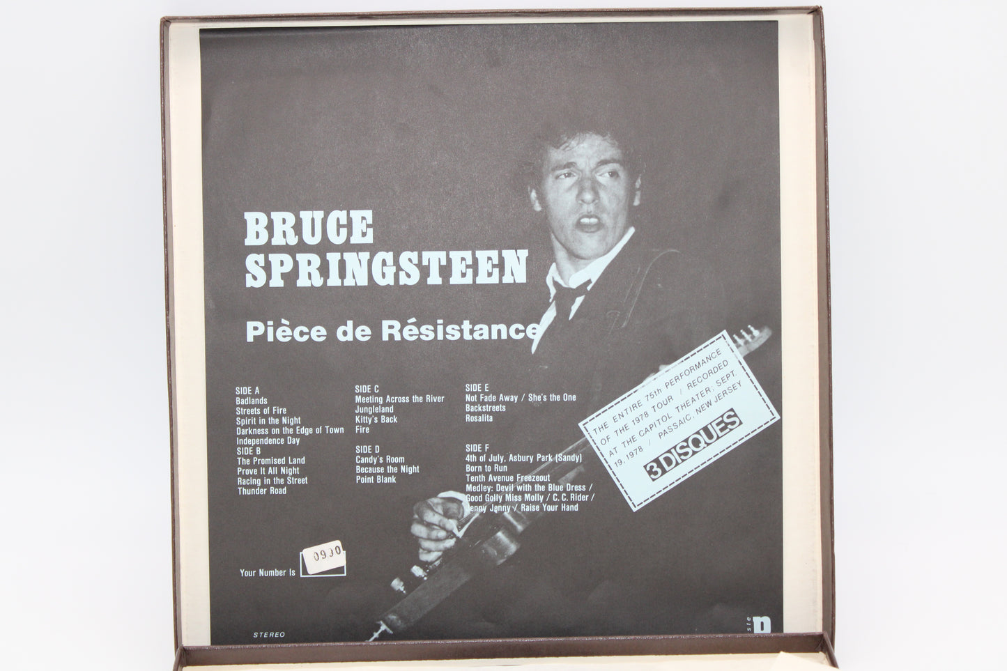 Bruce Springsteen Pièce De Résistance Live at Capitol Theatre 1978 - Box Set Vinyl BLV