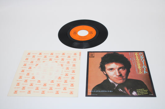 "Hungry Heart" Withdrawn Japan 45 Record Picture Sleeve & Lyric Insert - Withdrawn in Japan 1980